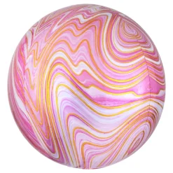 Reithmüller Europe GmbH Folieballon Orbz Marmor Lyserød - Balloner