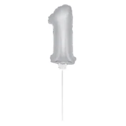 Clearance Butterick's AB Folieballon på Pind Sølv