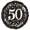 Reithmüller Europe GmbH Folieballon Rund Sparkling Birthday 50 - Oppyntning|Balloner
