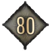 Hot PartyDeco sp. z o.o. Folieballon 80 Sort/Guld