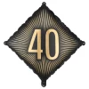 PartyDeco sp. z o.o. Folieballon 40 Sort/Guld - Balloner