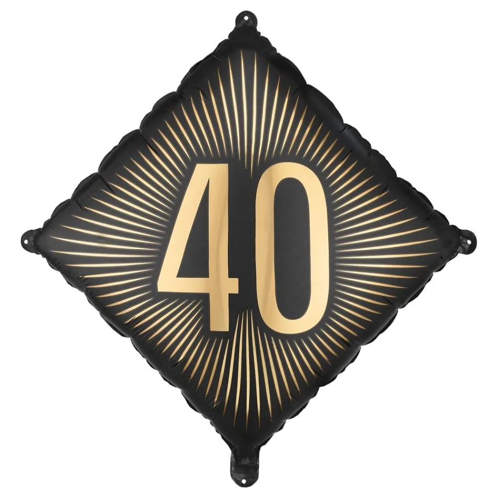 PartyDeco sp. z o.o. Folieballon 40 Sort/Guld - Balloner