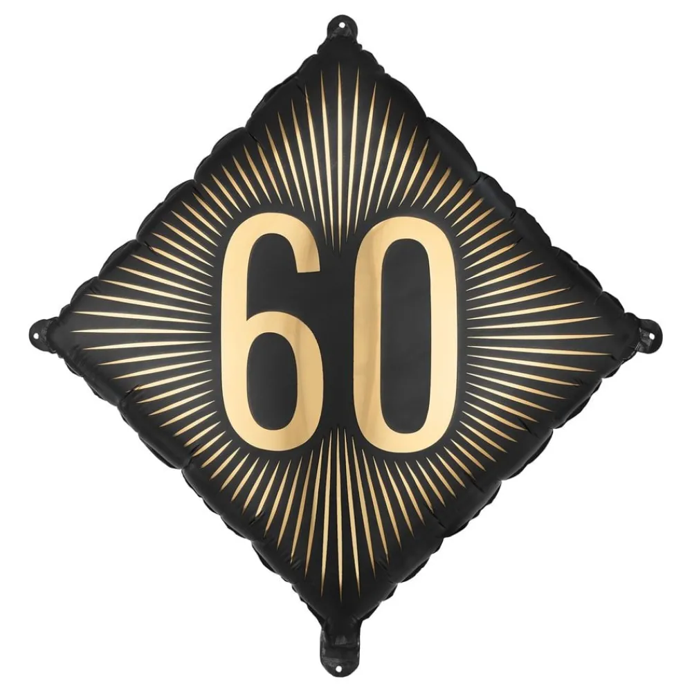 PartyDeco sp. z o.o. Folieballon 60 Sort/Guld - Balloner