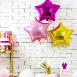 Online PartyDeco sp. z o.o. Folieballon Stjerne Lyserød
