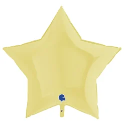 Ballongkungen AB Folieballon Stjerne Pastelgul Mat - Balloner
