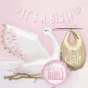 Unique UK Inc t/as Unique Party Folieballon Stork It's a Girl Lyserød