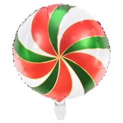 PartyDeco sp. z o.o. Folieballon Sukkerstok Grøn/Rød - Balloner
