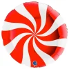 Clearance Ballongkungen AB Folieballon Swirly Hvid/Rød