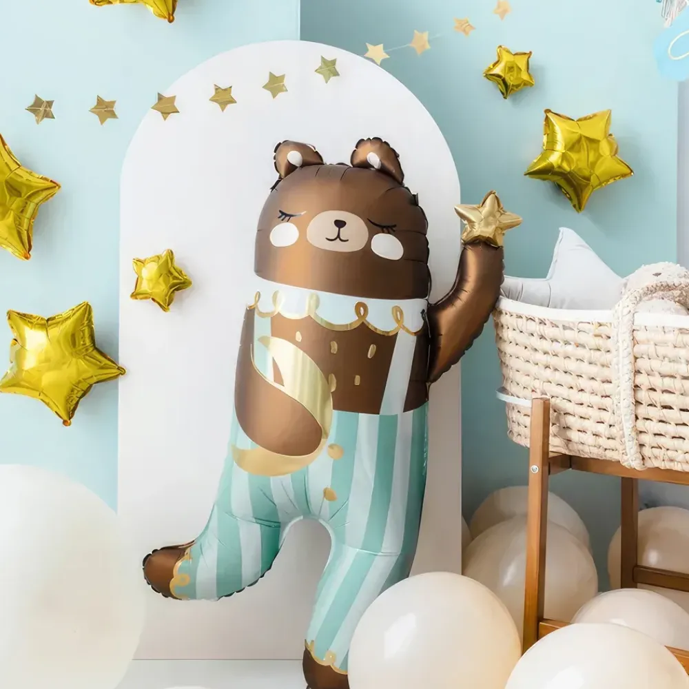 PartyDeco sp. z o.o. Folieballon Teddybjørn Blå - Balloner