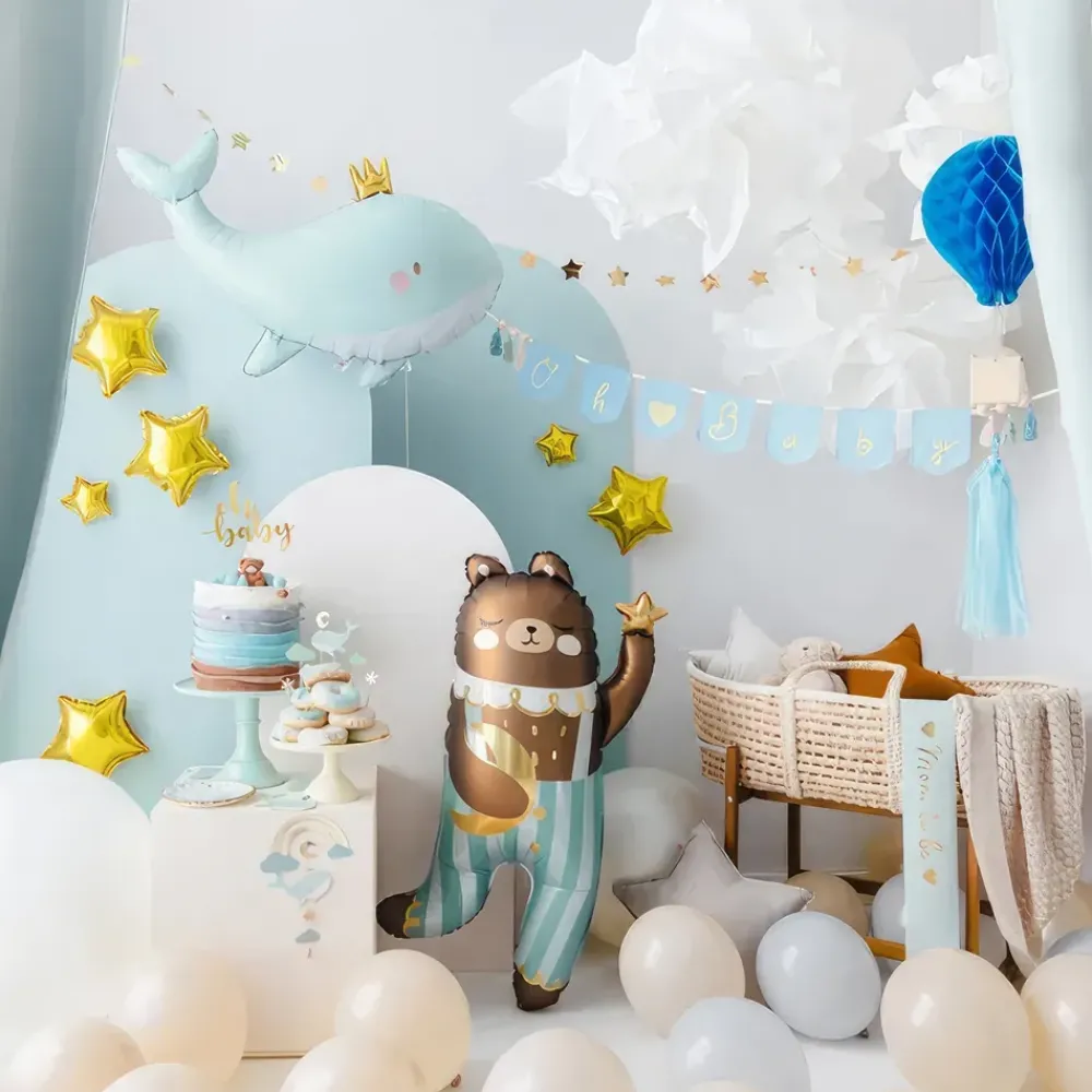 PartyDeco sp. z o.o. Folieballon Teddybjørn Blå - Balloner
