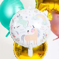 Folat B.V. Folieballon Unicorns & Rainbows Happy Birthday - Balloner