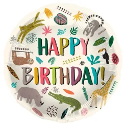 Folat B.V. Folieballon Zoo Party Happy Birthday - Balloner