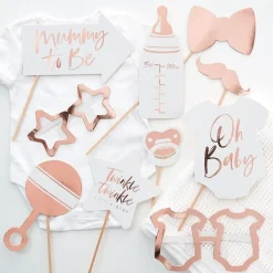 Ginger Ray Ltd Fotoprops Baby shower Rosaguld - Tilbehør|Oppyntning