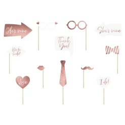 PartyDeco sp. z o.o. Fotoprops Bryllup Rosaguld - Tilbehør|Oppyntning