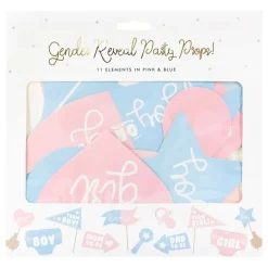 PartyDeco sp. z o.o. Fotoprops Gender Reveal - Tilbehør|Oppyntning