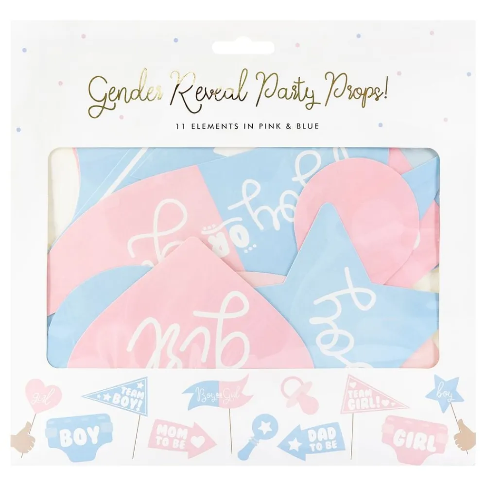 PartyDeco sp. z o.o. Fotoprops Gender Reveal - Tilbehør|Oppyntning