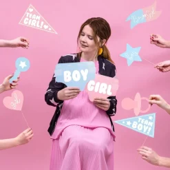 PartyDeco sp. z o.o. Fotoprops Gender Reveal - Tilbehør|Oppyntning