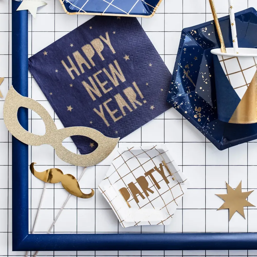 PartyDeco sp. z o.o. Foto Props Nytårsaften Guld - Tilbehør|Oppyntning