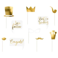 Best PartyDeco sp. z o.o. Fotorekvisitter Guld Bryllup