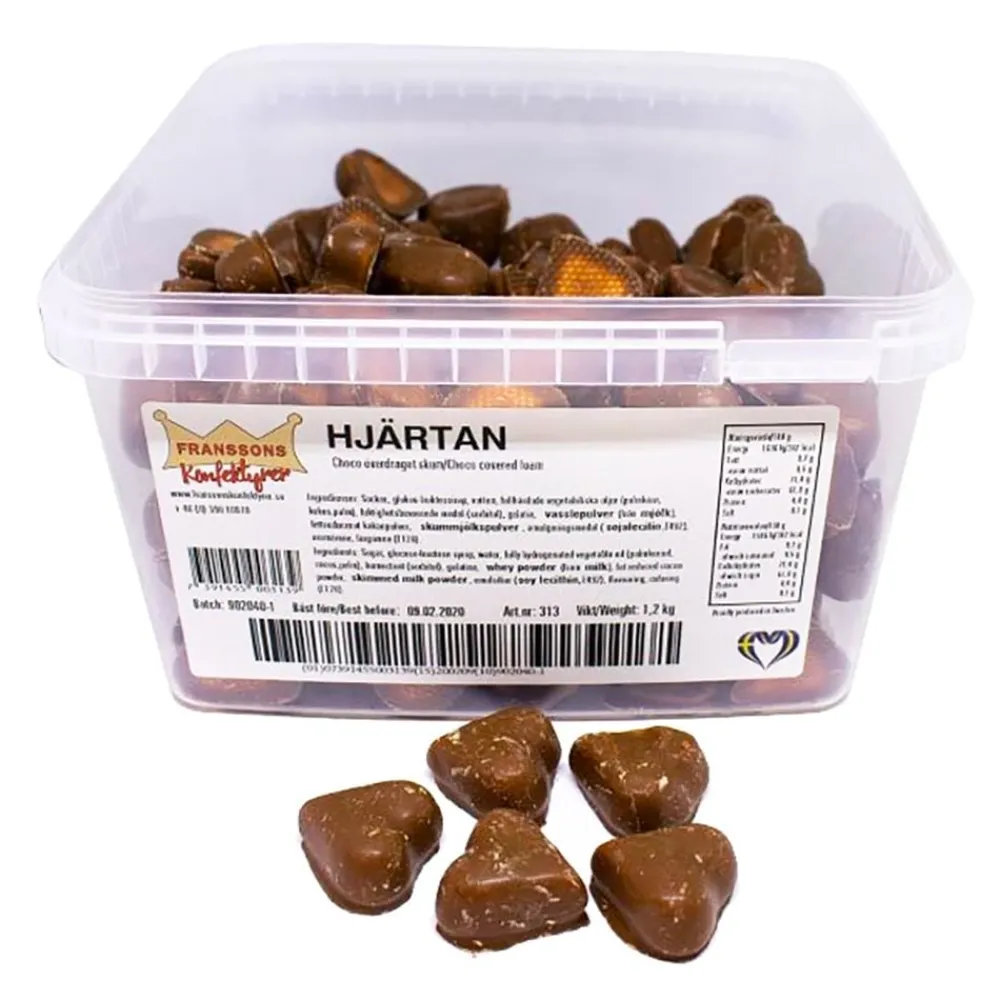ERT Godis AB Franssons Chokoladehjerte med Skum Økonomipakke
