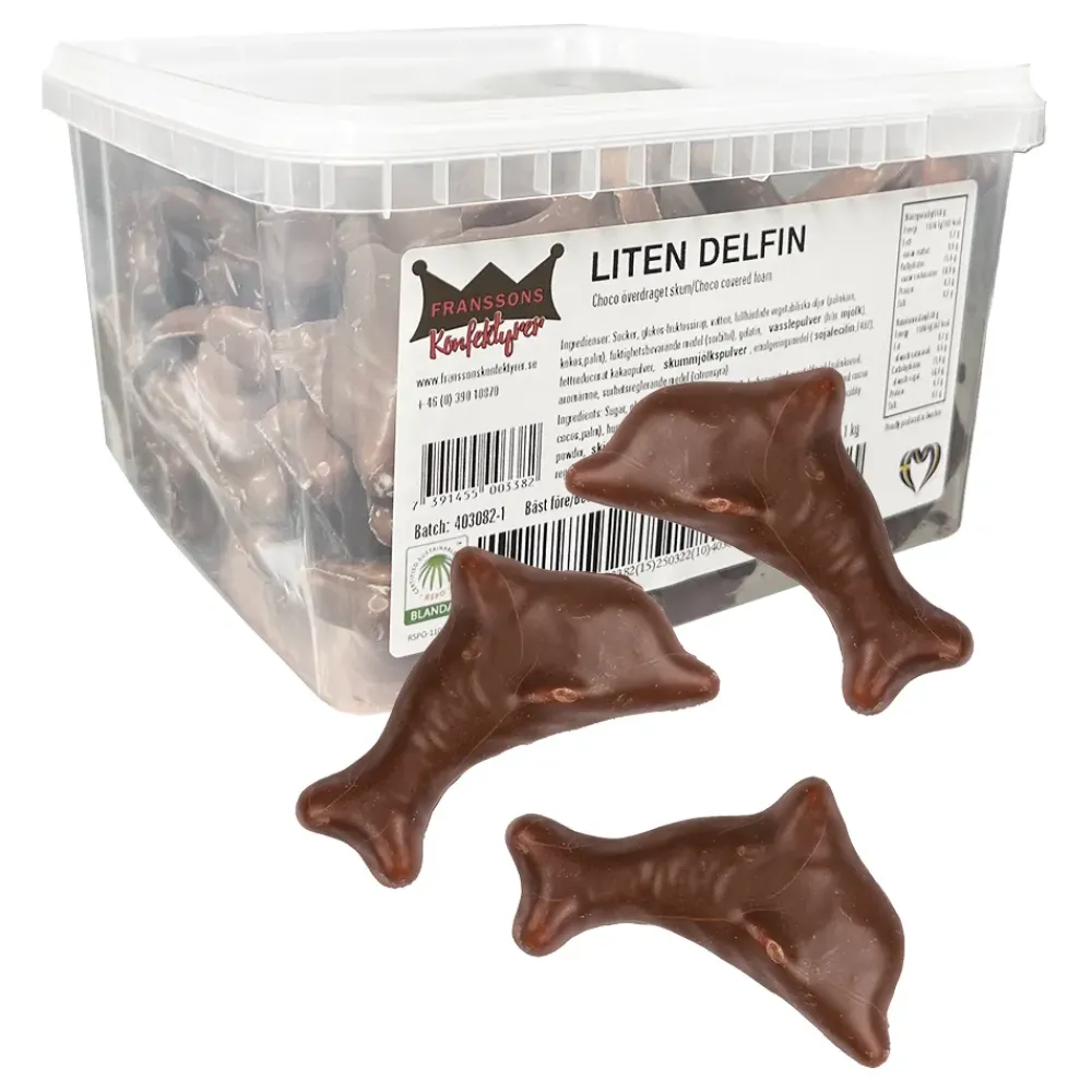 New ERT Godis AB Franssons Lille Chokoladedelfin Økonomipakke