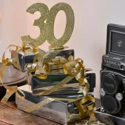 Santex Gavebånd Guld/Glitter - Gaveindpakning