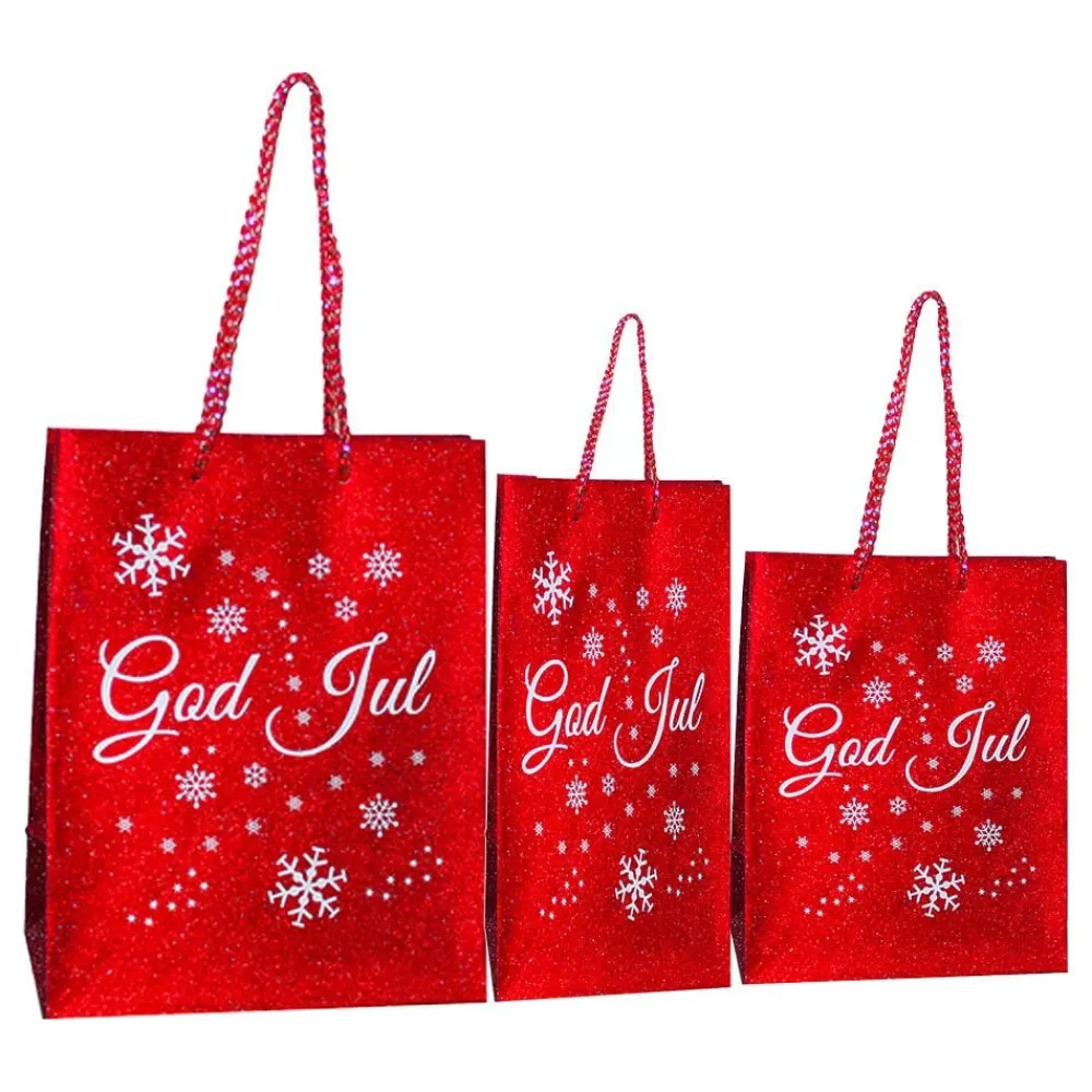 Clearance Inter Agenturer AB Gavepose Rød/Glitter God Jul