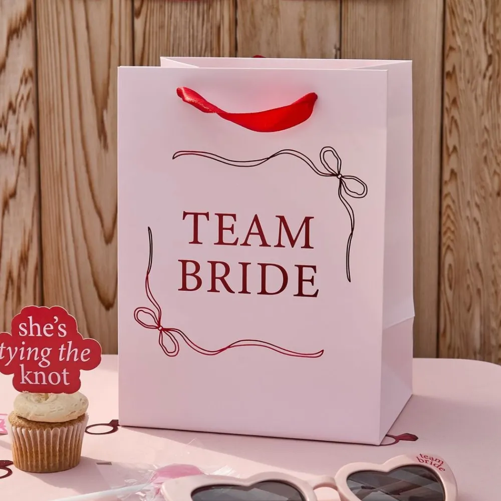 CG Global Products Ltd Gaveposer Team Bride Lyserød Sløjfe - Gaveindpakning
