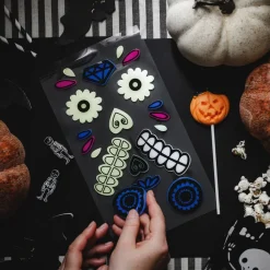 PartyDeco sp. z o.o. Gel Stickers til Græskar Day of the Dead - Hobby & Fritid