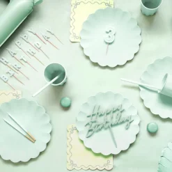 Discount PartyDeco sp. z o.o. Genanvendelige Sugerør Grøn Sage