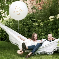 PartyDeco sp. z o.o. Gigantisk Ballon Love Is In The Air Guld - Balloner