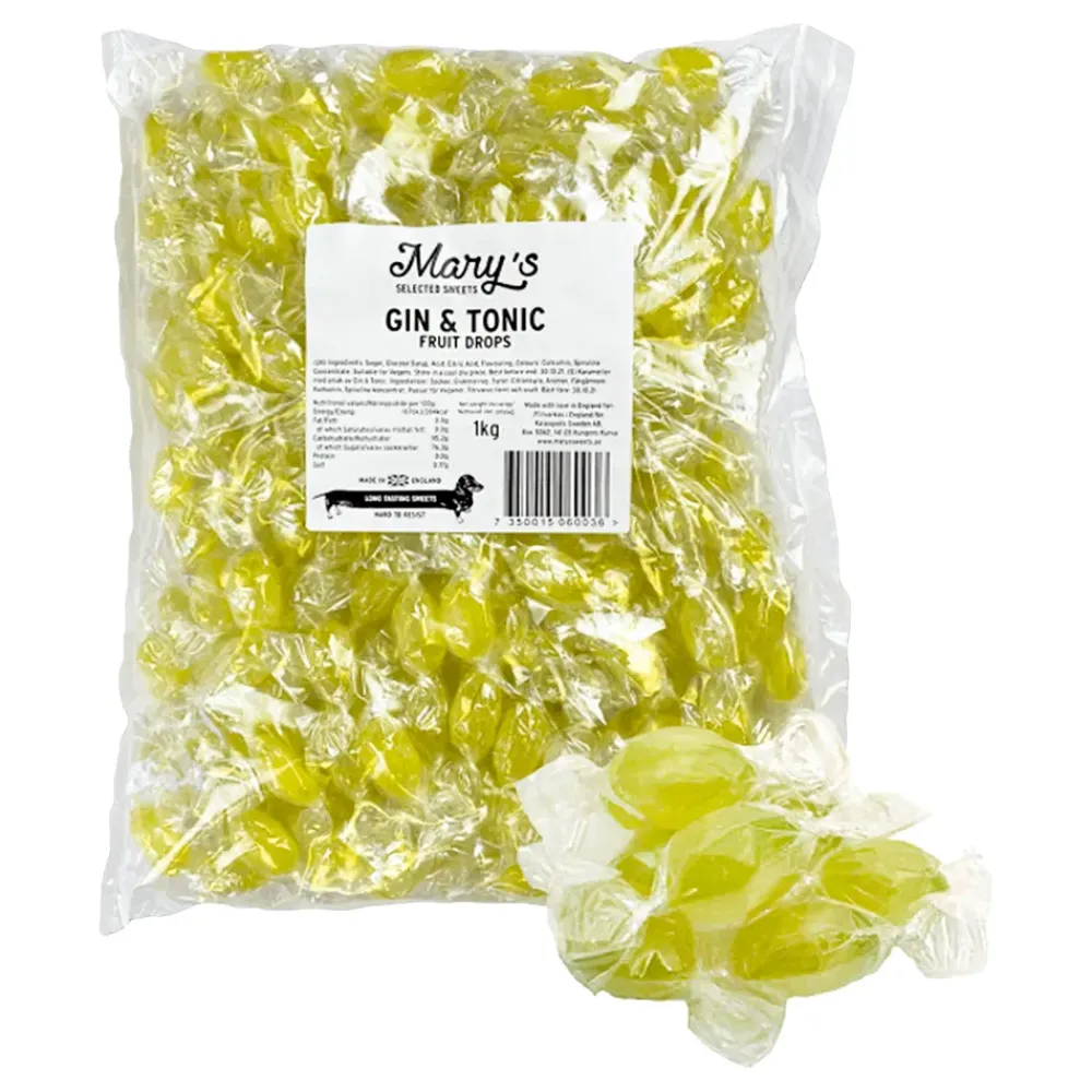 New ERT Godis AB Gin & Tonic Fruit Drops Økonomipakke