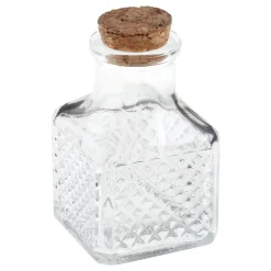 New Santex Glasbeholdere med korklåg kvadratiske