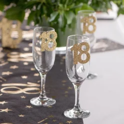 Santex Glasdekoration 18 Guld/Glitter - Oppyntning|Borddækning
