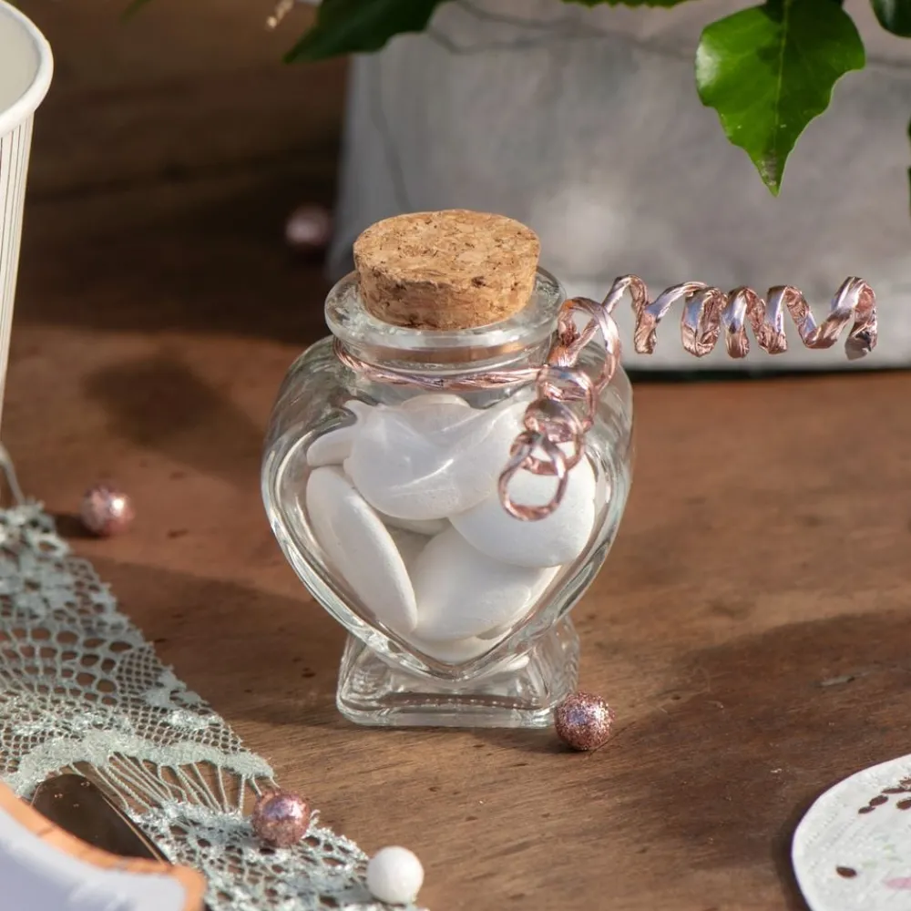 Sale Santex Glas med Korklåg Hjerte