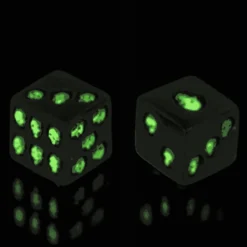 Discount Out of the blue KG Glow in the Dark Terninger med Dødningehoveder