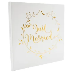 Best Santex Gæstebog Just Married Hvid/Guld