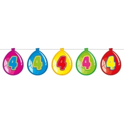 Folat B.V. Guirlande Balloner 4-årsfest - Oppyntning