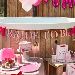 Discount CG Global Products Ltd Guirlande Bride to Be lyserød med sløjfer