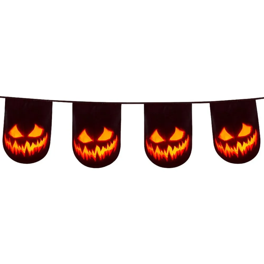 Boland Party Partners B.V. Guirlande Creepy Pumpkin - Oppyntning