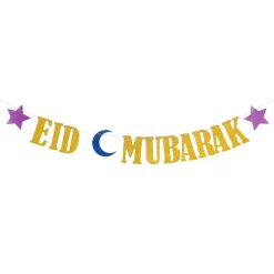 Online Hisab/Joker Company AB Guirlande Eid Mubarak Guld Glitter