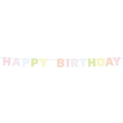 Folat B.V. Guirlande Happy Birthday Dreamy Pastel - Oppyntning