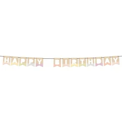 Folat B.V. Guirlande Happy Birthday Dreamy Pastel i Træ - Oppyntning