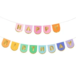 PartyDeco sp. z o.o. Guirlande Happy Birthday Flerfarvet - Oppyntning