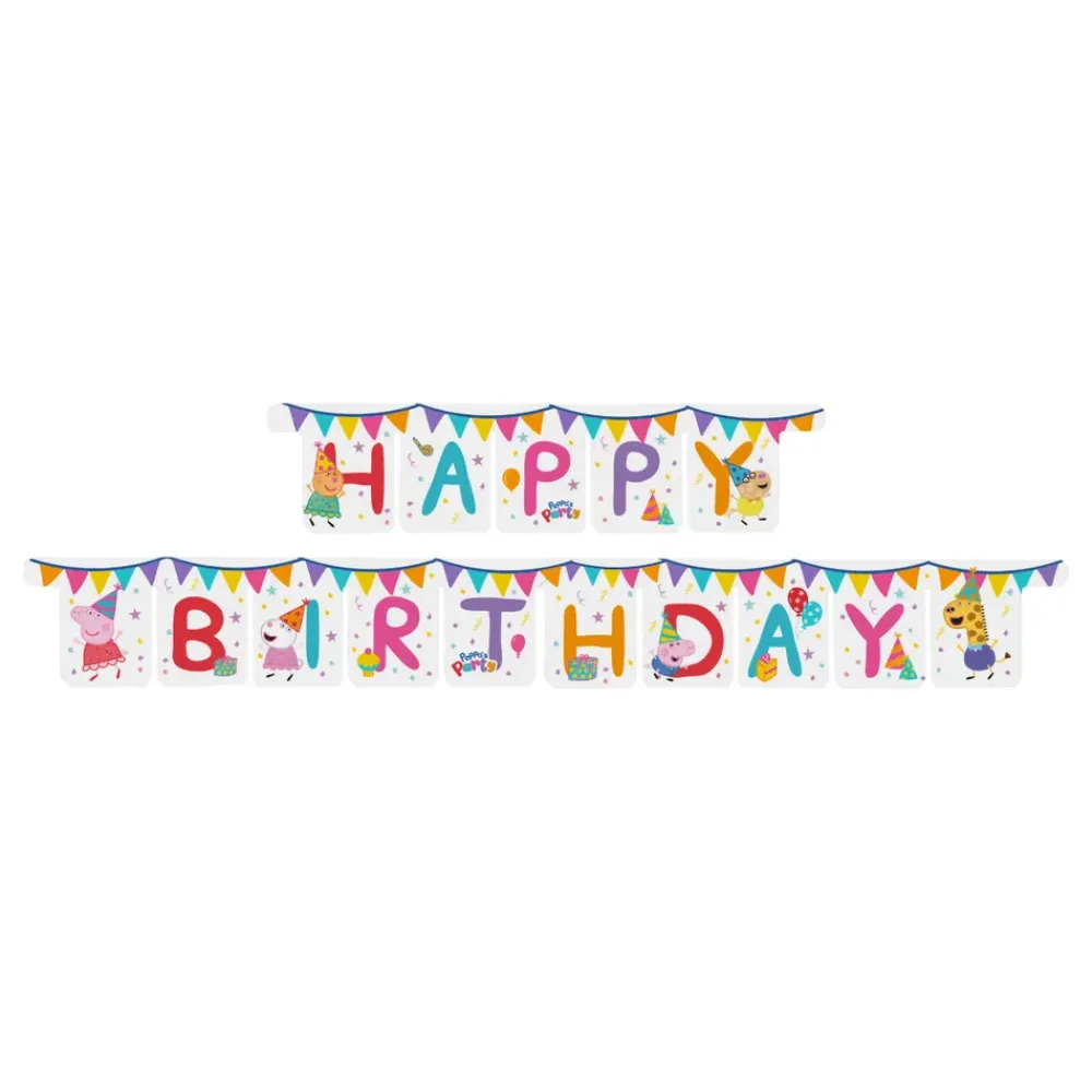 Santex Guirlande Happy Birthday Gurli Gris™ Peppa’s Party