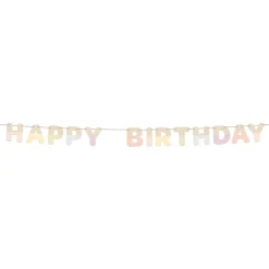 Best Folat B.V. Guirlande Happy Birthday i Træ Dreamy Pastel
