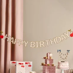 CG Global Products Ltd Guirlande Happy Birthday Kirsebær - Oppyntning