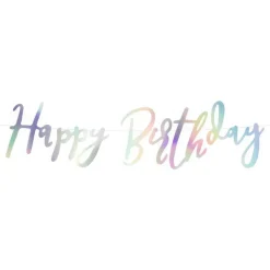 PartyDeco sp. z o.o. Guirlande Happy Birthday Regnbuefarvet - Oppyntning