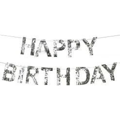 Best PartyDeco sp. z o.o. Guirlande Happy Birthday Silver Fringe