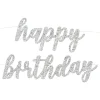 Best Unique UK Inc t/as Unique Party Guirlande Happy Birthday Sølvskinnende